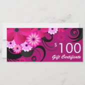 Fuchsia Lila Elegant Custom $100 Geschenkgutschein (Vorderseite)