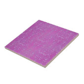 Fuchsia Lila Floral Damask Muster Fliese (Seite)