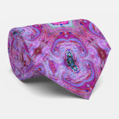 Fuchsia lila geometrische Kunst Krawatte (Gerollt)
