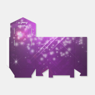 Fuchsia Lila Glitzer Club Vibe Partygeschenkbox Geschenkschachtel
