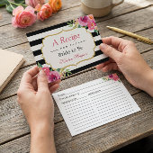 Fuchsia Lila Rotes Brautparty Rezept Postkarte