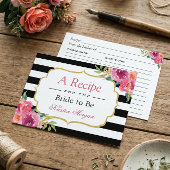 Fuchsia Lila Rotes Brautparty Rezept Postkarte