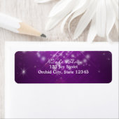 Fuchsia Lila Sparkle Club Party Address Labels (Insitu)