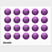 Fuchsia Lila Sparkle Club PARTY Stickers (Blatt)