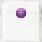 Fuchsia Lila Sparkle Club PARTY Stickers (Tasche)