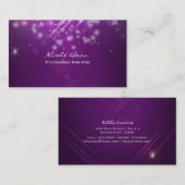 Fuchsia Lila Sparkon Glamour Business Card Visitenkarte (Vorne/Hinten)