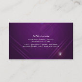 Fuchsia Lila Sparkon Glamour Business Card Visitenkarte (Rückseite)