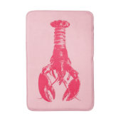 Fuchsia Lobster auf hellrosa Badematte (Vorderseite Vertikal)