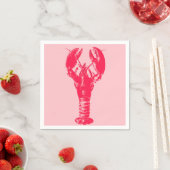 Fuchsia Lobster auf hellrosa Serviette (Beispiel)