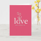 Fuchsia Love Tulpen Art Karte (Gelbe Blume)