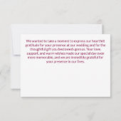 Fuchsia Majolica Fliesen Orange Dahlien Dankeskarte (Rückseite)