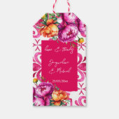 Fuchsia Majolica Fliesen Orange danke Ihnen für Geschenkanhänger (Vorderseite)