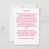 Fuchsia Majolica Fliesen Orangenbäume Dankeskarte (Rückseite)