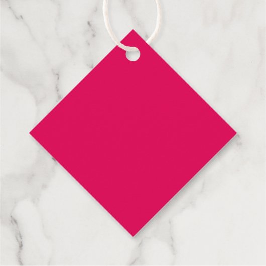 Fuchsia Majolica Magenta Fliesen personalisiert Geschenkanhänger (Rückseite)