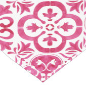 Fuchsia Majolica magenta tiles Mittelmeer Kurzer Tischläufer (Ecke)