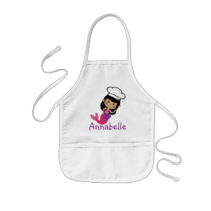 Fuchsia Mermaid Koch mit Bowl Personalize Kinderschürze