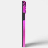 Fuchsia Metallic Dripping Glitzer Stilvoll Case-Mate iPhone Hülle (Rückseite / Rechts)