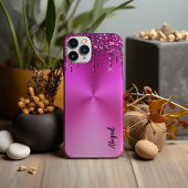 Fuchsia Metallic Dripping Glitzer Stilvoll Case-Mate iPhone Hülle