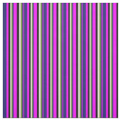 Fuchsia, Midnight Blue, Green, Beige und Black Stoff (Muster)