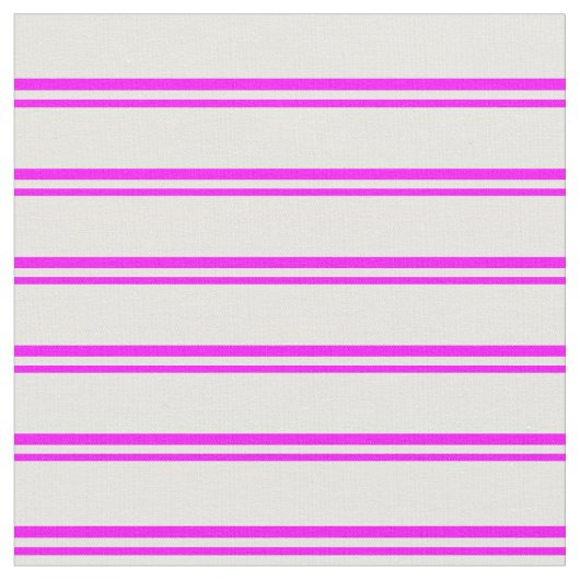 Fuchsia & Minze Creme farbige Linien Stoff (Nahaufnahme)