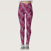 Fuchsia mit augenfangenen Augen Leggings (Vorderseite)