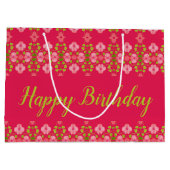 Fuchsia mit rosa Blüte Große Geschenktüte (Rückseite)