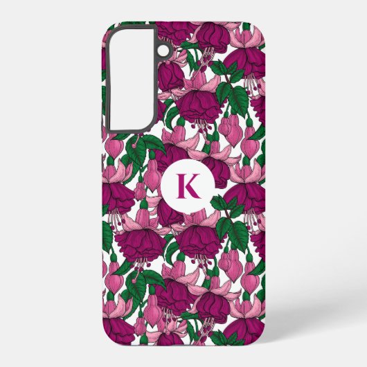 Fuchsia-Monogramm Samsung Galaxy Hülle (Rückseite)