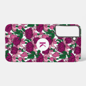 Fuchsia-Monogramm Samsung Galaxy Hülle (Rückseite (Horizontal))