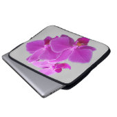 Fuchsia Moth Orchias auf einem Laptop Laptopschutzhülle (Vorne Knopf)