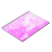 Fuchsia Mucha 'Der Mond' Notizblock (Linke Seite)