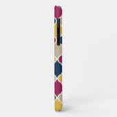 Fuchsia Navy marokkanisches Gittermonogramm Case-Mate iPhone Hülle (Hinten/Links)