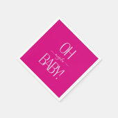Fuchsia Oh Baby Custom Duschpapier Napkin Serviette (Ecke)