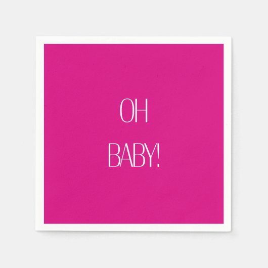 Fuchsia Oh Baby Duschpapier Napkin Serviette (Vorderseite)