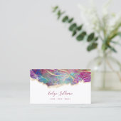 Fuchsia Opal Design Visitenkarte (Stehend Vorderseite)