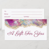 Fuchsia opal Geschenkgutschein (Vorne/Hinten)