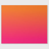 Fuchsia Orange Farbverlauf Geschenkpapier (Flach)