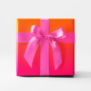Fuchsia Orange Farbverlauf Geschenkpapier