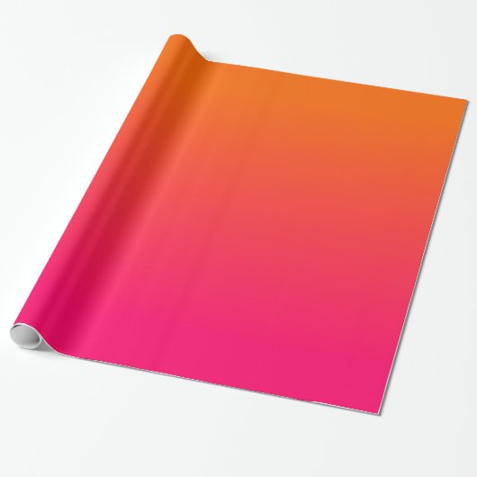 Fuchsia Orange Gradient Geschenkpapier (Ungerollt)