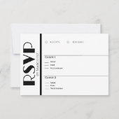 Fuchsia Orchids auf Black-We Do-Wedding Rings- RSVP Karte (Rückseite)