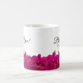 Fuchsia Orchids on White-Bridesmaid gifts- Kaffeetasse (Mittel)
