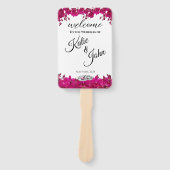 Fuchsia Orchids on White Wedding Program- Fächer (Vorderseite)