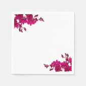 Fuchsia Orchids on White-Wedding- Serviette (Vorderseite)
