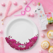 Fuchsia Orchids on White-Wedding Tellers-Rings- Pappteller (Party)