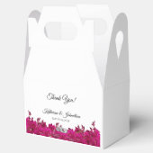Fuchsia Orchids on White Wedding Vielen Dank - Geschenkschachtel (Geöffnet)