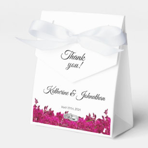 Fuchsia Orchids on White Wedding Vielen Dank - Geschenkschachtel
