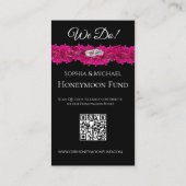 Fuchsia Orchids- We Do-Wedding Rings-Registry- Visitenkarte (Rückseite)