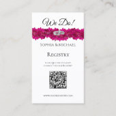 Fuchsia Orchids- We Do-Wedding Rings-Registry- Visitenkarte (Vorderseite)