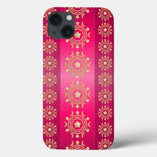 Fuchsia Oriental Mandala Pattern Case-Mate iPhone Hülle (Rückseite)