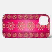Fuchsia Oriental Mandala Pattern Case-Mate iPhone Hülle (Rückseite (Horizontal))