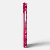 Fuchsia Oriental Mandala Pattern Case-Mate iPhone Hülle (Rückseite / Links)